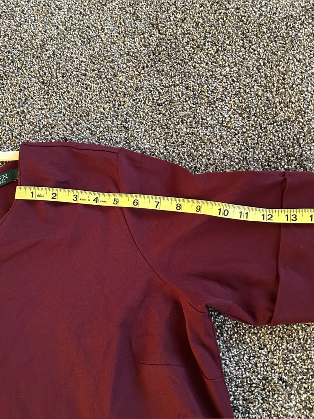 Lauren Ralph Lauren Women’s Plus Size 2X Shift Dress Burgundy Purple Gold #3592 - Picture 6 of 9